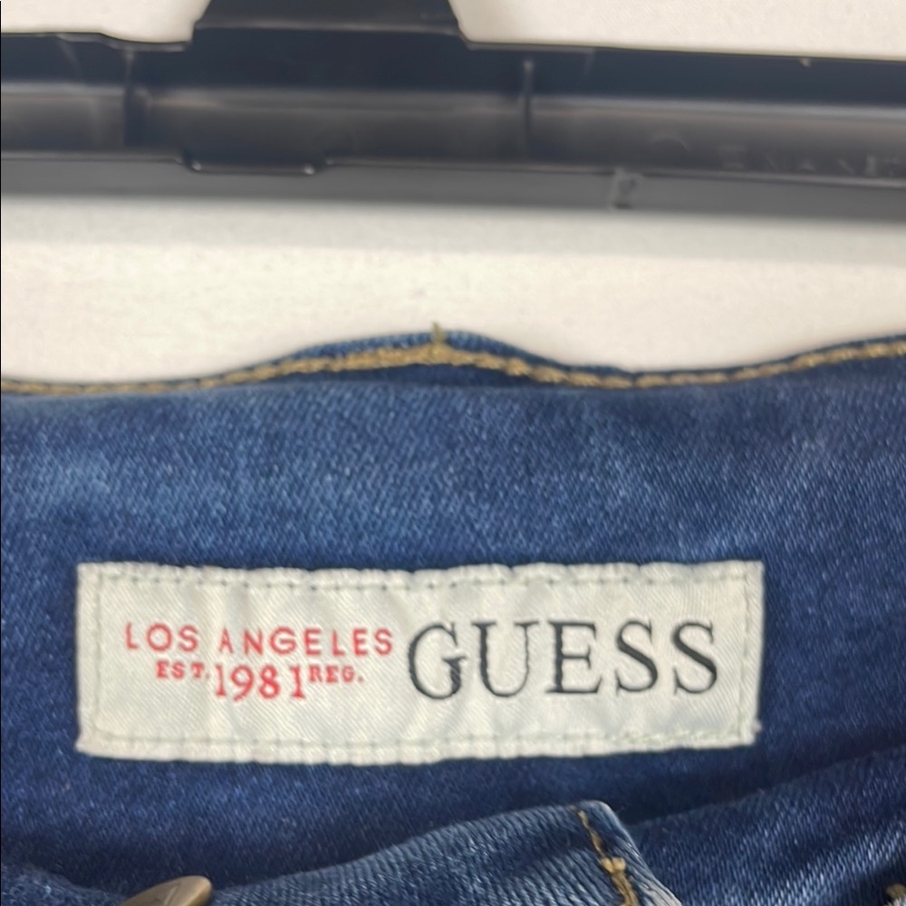 Guess Blue Jean Low Rise Distressed Short Shorts with Cuffed Style - Size XS/XXS - Picture 7 of 7